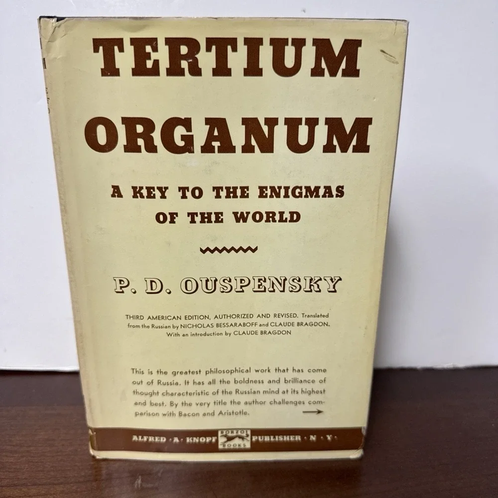 Tertium Organum: A Key to the Enigmas of the World P. D. Ouspensky HC/DJ 1969